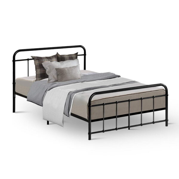 HomeDiscount-Bed Frame Metal Frames LEO - King Single(Black)