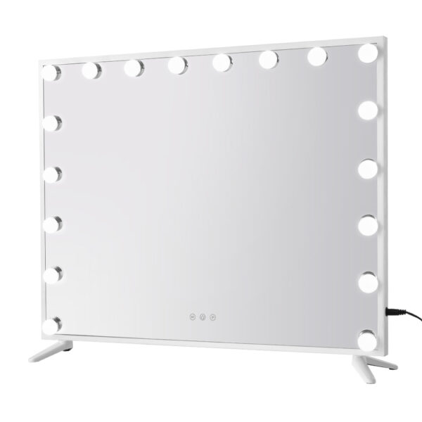 HomeDiscount-80x65cm  Makeup Mirror Hollywood Vanity with LED Light White Frame