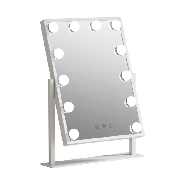 HomeDiscount-Makeup Mirror 30x41cm Hollywood Vanity with LED Light Rotation Tabletop