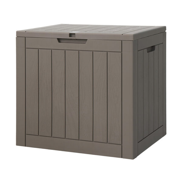 HomeDiscount-Outdoor Storage Box 118L Container Lockable Indoor Garden Toy Tool Shed Grey