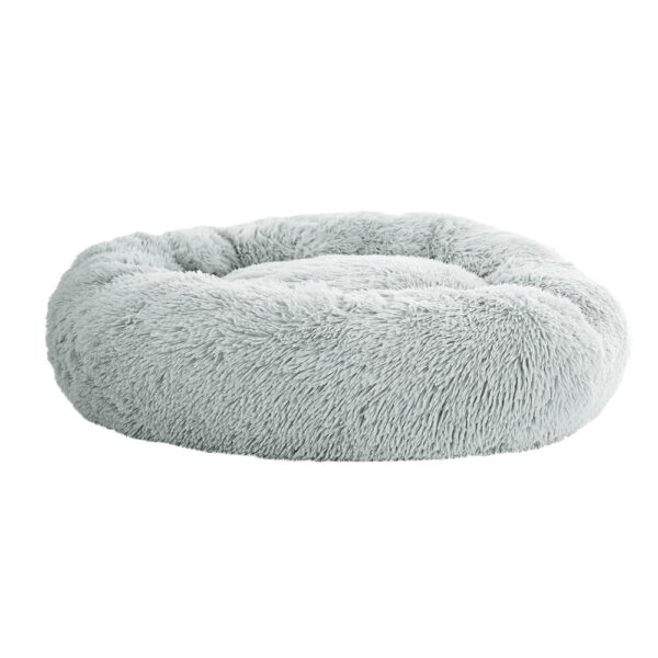 HomeDiscount-Pet Bed Dog Cat 90cm Large Calming Soft Plush Light Grey