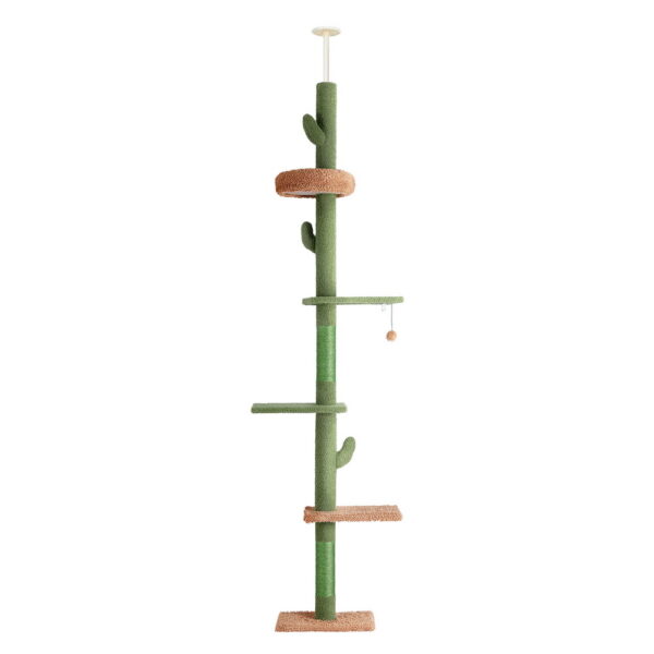 HomeDiscount-Cat Tree Tower Scratching Post Scratcher Floor to Ceiling Cats Bed 290cm