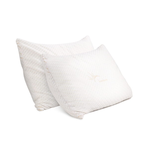 HomeDiscount-Memory Foam Pillow Bamboo Cover Twin Pack