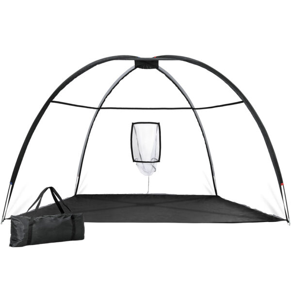 HomeDiscount-3.5m Golf Practice Net Portable Training Aid Driving Target Tent Black