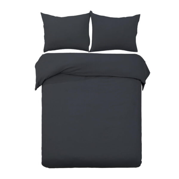 HomeDiscount-Quilt Cover Set Classic Black Queen