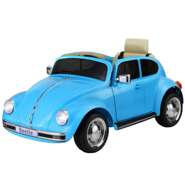 HomeDiscount-Kids Ride On Car Licensed Volkswagen Beetle Electric Toys Horn Remote 6V Blue