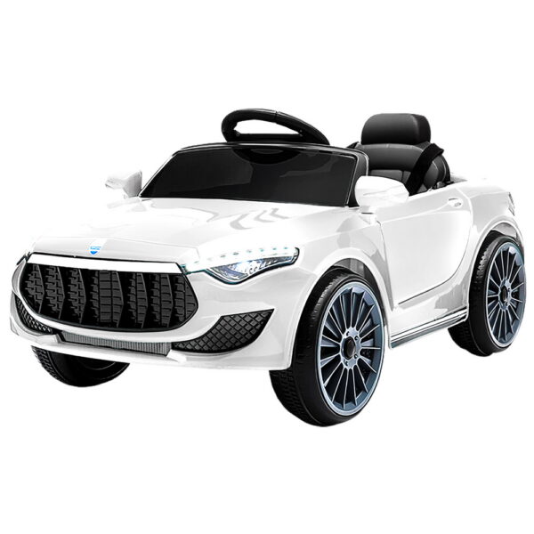 HomeDiscount-Kids Electric Ride On Car Cars Music Headlight Remote Control 12V White