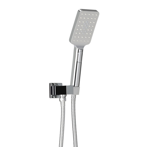 HomeDiscount-Handheld Shower Head Holder 3.1'' High Pressure Silver