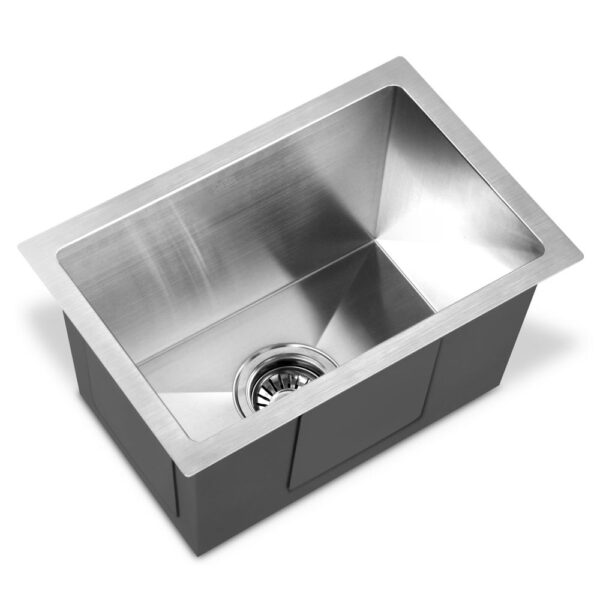 HomeDiscount-Kitchen Sink 45X30CM Stainless Steel Basin Single Bowl Silver