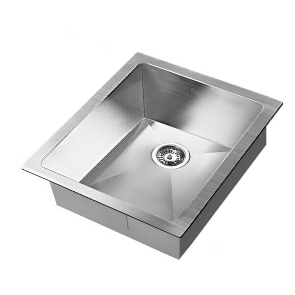 HomeDiscount-Kitchen Sink 45X39CM Stainless Steel Basin Single Bowl Silver