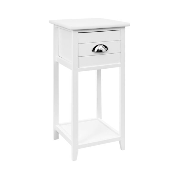 HomeDiscount-Bedside Table Vintage - THYME White