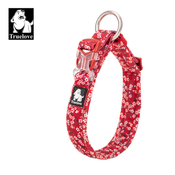 HomeDiscount-Floral Dog Collar - Red  S