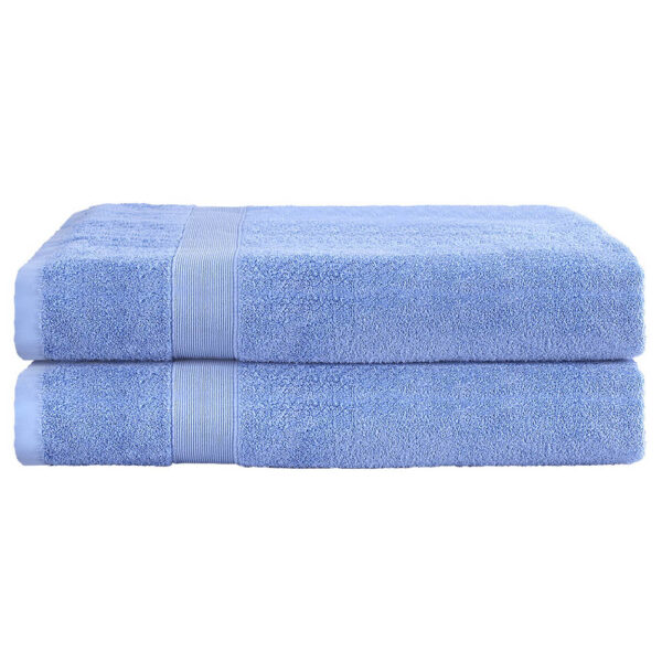 HomeDiscount-2 Pack Bath Sheets Set Cotton Extra Large Towel Blue