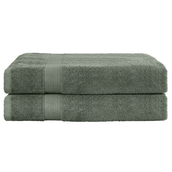 HomeDiscount-2 Pack Bath Sheets Set Cotton Extra Large Towel Green