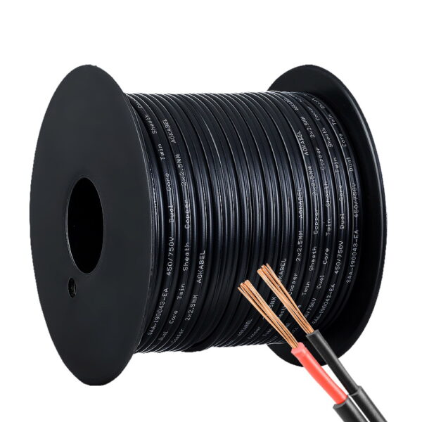 HomeDiscount-2.5MM 30M Twin Core Wire Electrical Cable Electric Extension Car 450V 2 Sheath