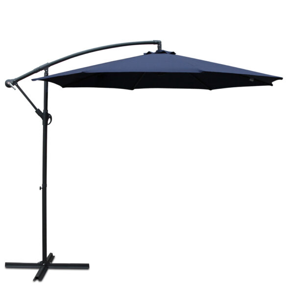 HomeDiscount-Outdoor Umbrella Cantilever Beach Garden Patio Navy