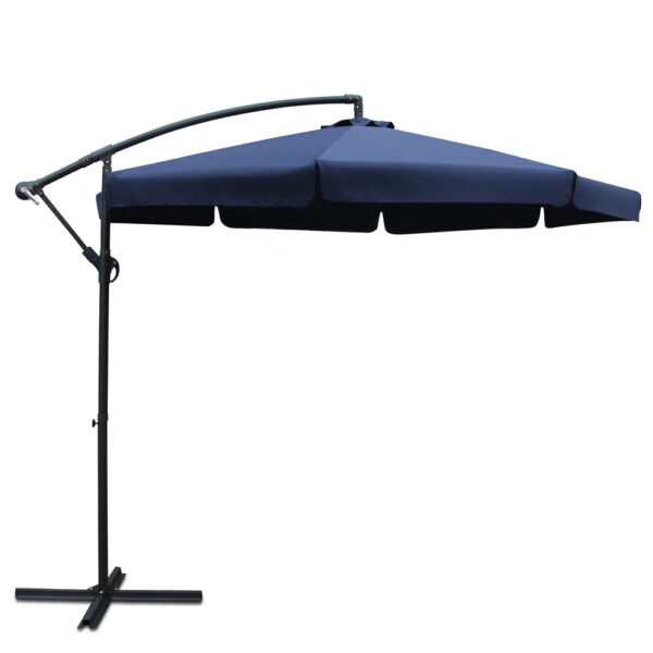 HomeDiscount-Outdoor Umbrella Cantilever Garden Beach Patio Navy