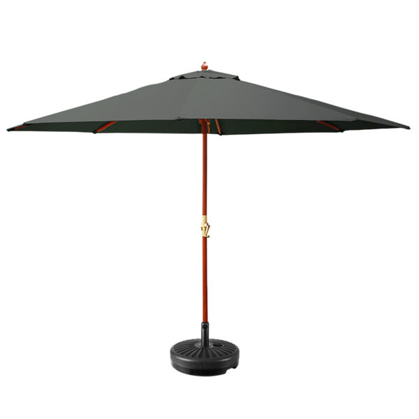 HomeDiscount-Outdoor Umbrella w/Base Pole Umbrellas Garden Sun Stand Deck Charcoal