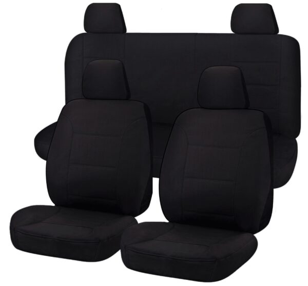 HomeDiscount-Seat Covers for NISSAN NAVARA D40 01/2006 - 02/2015 DUAL CAB UTILITY FR BLACK AL