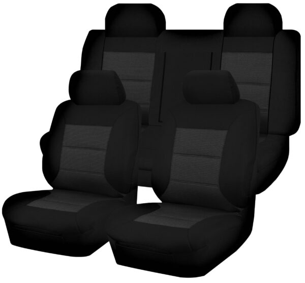 HomeDiscount-Seat Covers for FORD FALCON FG SERIES 05/2008 - 2016 4 DOOR SEDAN FR BLACK PREMI