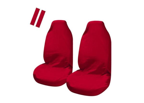 HomeDiscount-Universal Pulse Throwover Front Seat Covers - Bonus Seat Belt Buddies