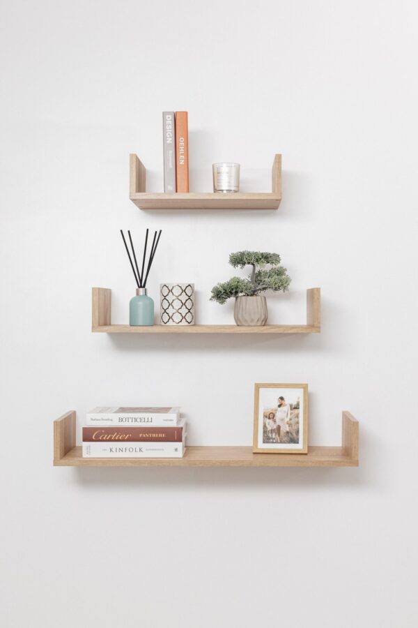 HomeDiscount-THREE PIECE SHELF KIT (OAK)