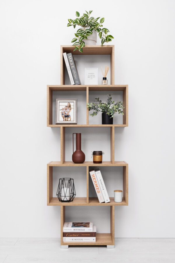 HomeDiscount-LISBON DISPLAY SHELF - NATURAL OAK