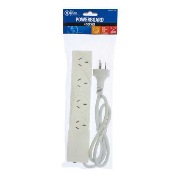 HomeDiscount-. Powerboard - 4 Socket + Overload Protection