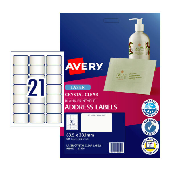 HomeDiscount-Label Clear L7560 21Up Pack of 25