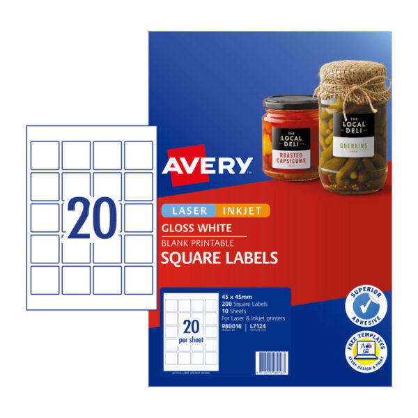 HomeDiscount-Label Square L7124 20Up Pack of 10