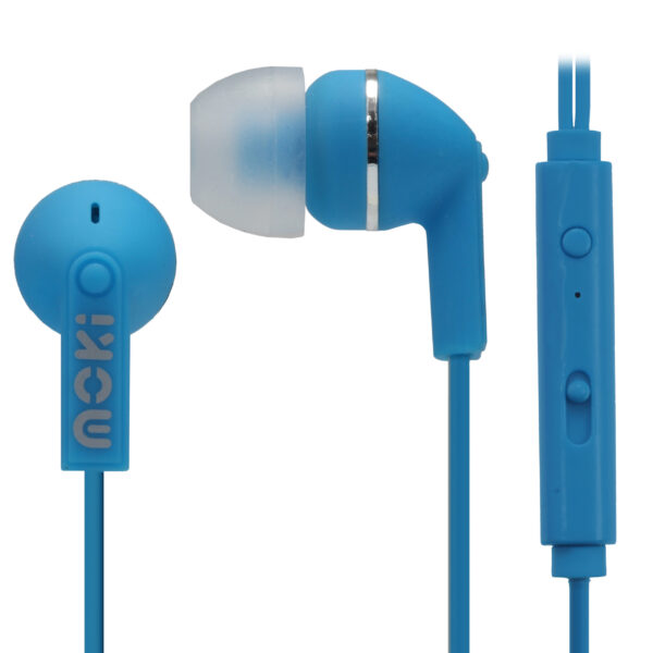 HomeDiscount-Noise Isolation Earbuds with microphone & control - BLUE