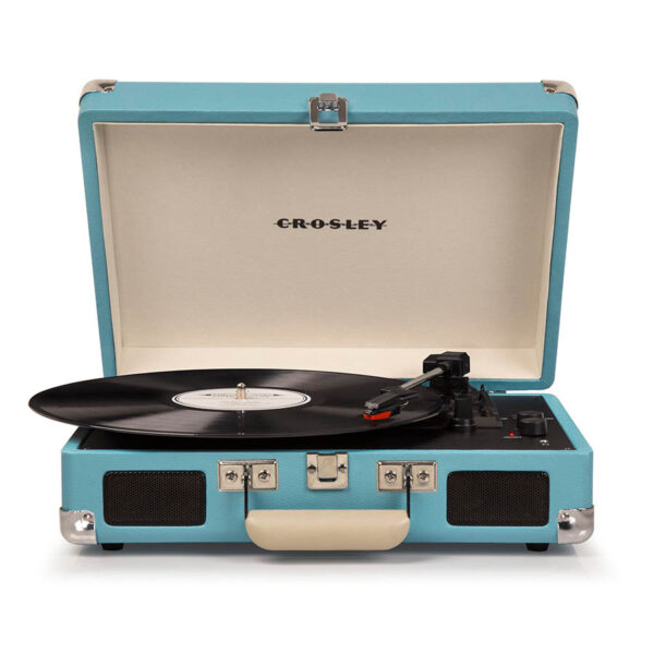 HomeDiscount-Cruiser Turquoise - Bluetooth Turntable & Record Storage Crate