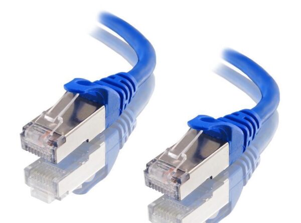 HomeDiscount-CAT6A Shielded Ethernet Cable 50cm/0.5m Blue Color 10GbE RJ45 Network LAN Patch