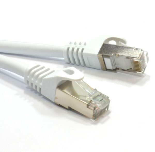 HomeDiscount-CAT6A Shielded Cable 1m Grey/White Color 10GbE RJ45 Ethernet Network LAN S/FTP