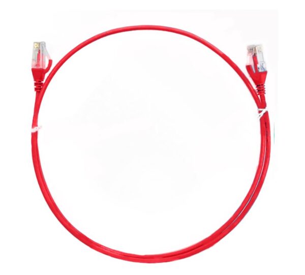 HomeDiscount-CAT6 Ultra Thin Slim Cable 20m - Red Color Premium RJ45 Ethernet Network LAN UT