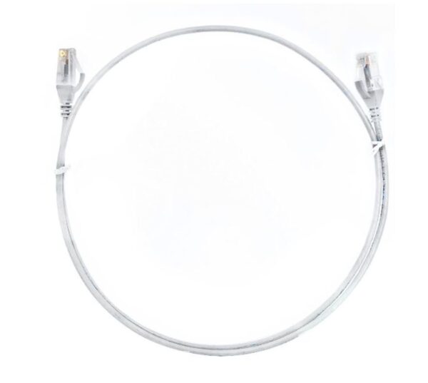 HomeDiscount-CAT6 Ultra Thin Slim Cable 2m / 200cm - White Color Premium RJ45 Ethernet Netwo