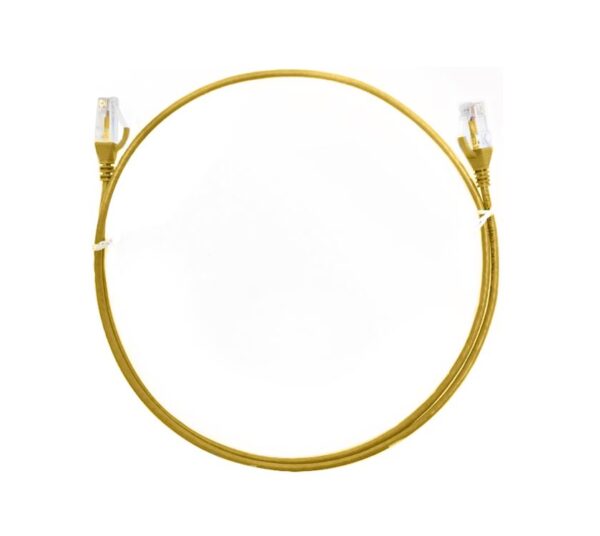 HomeDiscount-CAT6 Ultra Thin Slim Cable 10m / 1000cm - Yellow Color Premium RJ45 Ethernet Ne