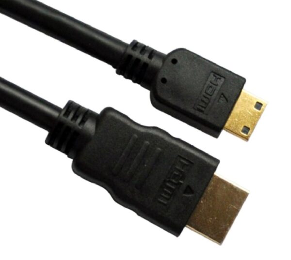 HomeDiscount-Mini HDMI to HDMI Cable 1m with Ethernet 1.4V 3D HD 1080p 9pin Male Type A to 1