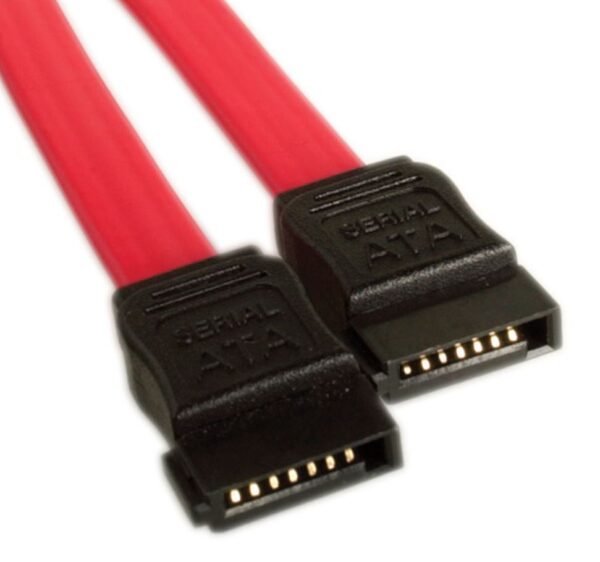 HomeDiscount-Serial ATA SATA 2 Data Cable 50cm 7 pins to 7 pins Straight 26AWG Red CB8W-FC-5