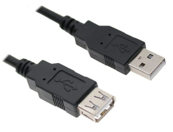 HomeDiscount-USB 2.0 Extension Cable 30cm - Type A Male to Type A Female Transparent Colour