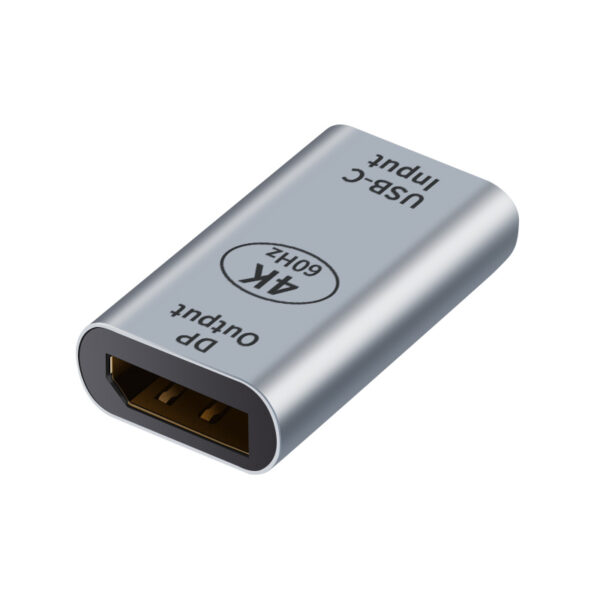 HomeDiscount-USB-C to DP DisplayPort Female to Female Adapter support 4K@60Hz Aluminum shell