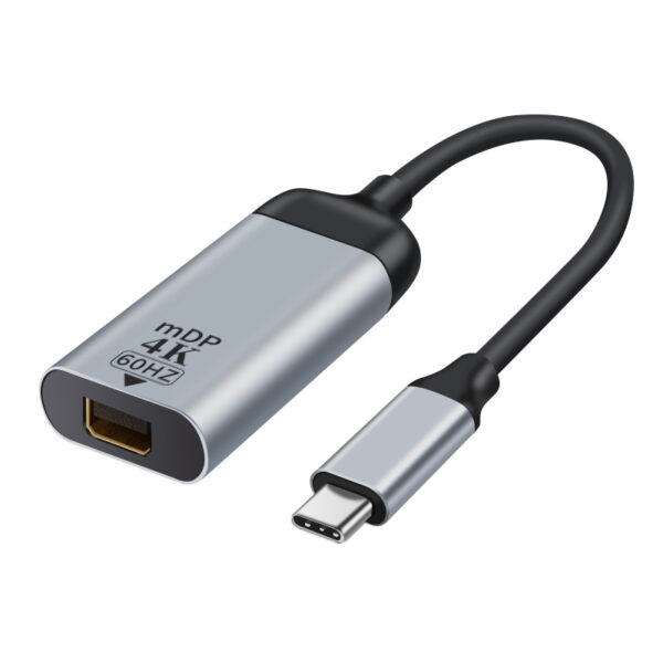 HomeDiscount-USB-C to Mini DP DisplayPort Male to Female Adapter 15cm cable support 4K@60Hz