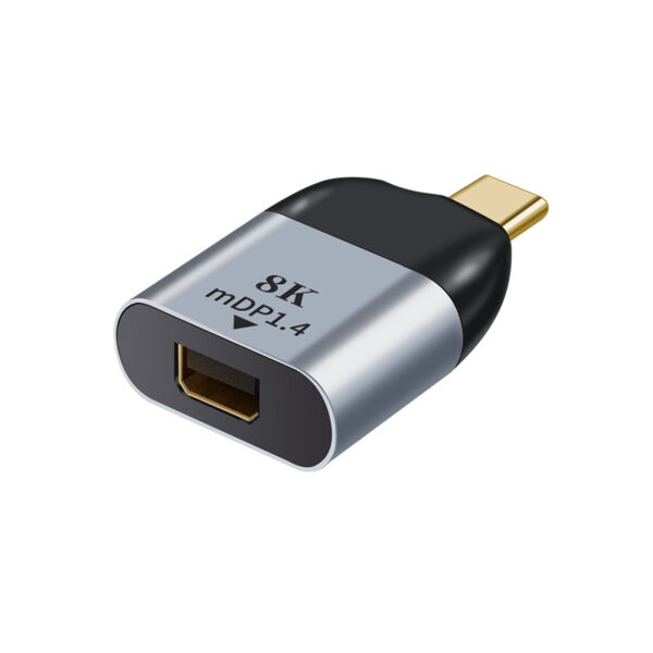 HomeDiscount-USB-C to Mini DP DP DisplayPort male to female adapter support 8K@60Hz 4K@60Hz