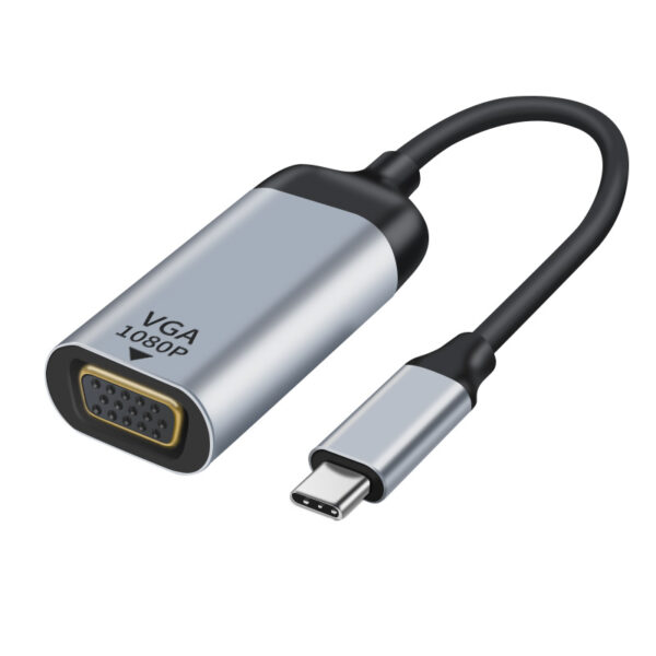 HomeDiscount-USB-C to VGA Male to Female Adapter 15cm cable support 1080P@60Hz QXGA QWXGA WU