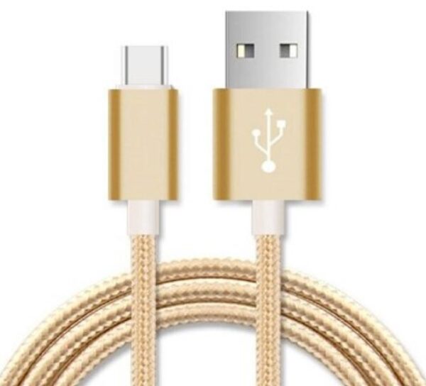 HomeDiscount-1m Micro USB Data Sync Charger Cable Cord Gold Color for   Motorola Nokia Kndle