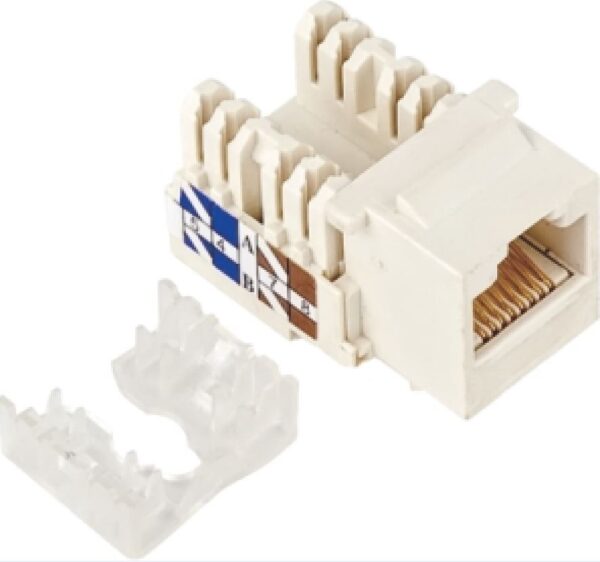 HomeDiscount-CAT5e UTP Network Keystone Jack for Socket kit 10ps per pack Poly Bag White LS