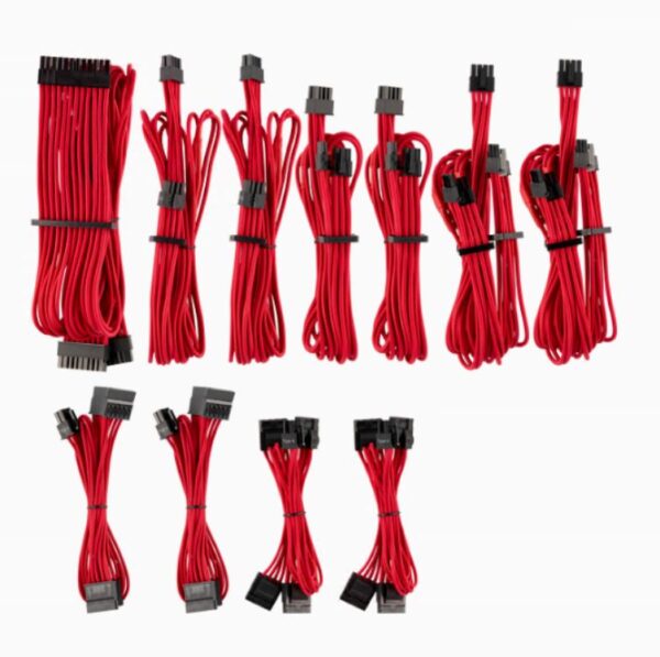 HomeDiscount-PSU - RED Premium Individually Sleeved DC Cable Pro Kit  Type 4 Generation 4