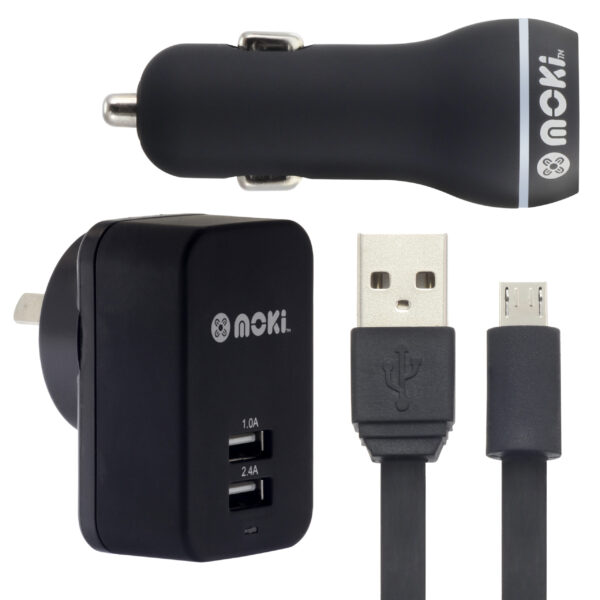 HomeDiscount-Micro-USB SynCharge Cable + Car + Wall