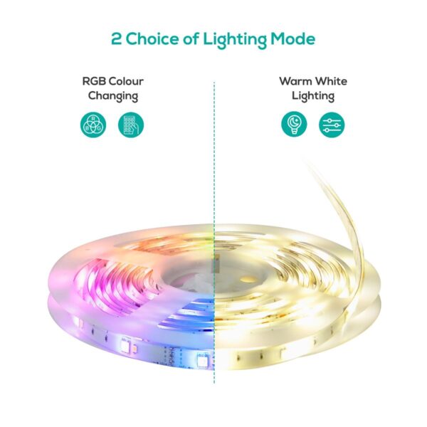 HomeDiscount-5m IP65 Smart RGB & Warm White LED Strip Lights