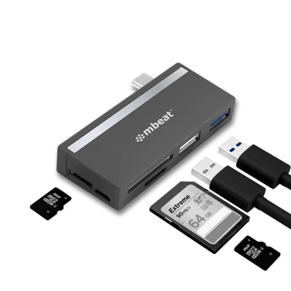 HomeDiscount-Essential 5-In-1 USB- C Hub ( USB hub 2.0  3.0  SD/TF card reader )